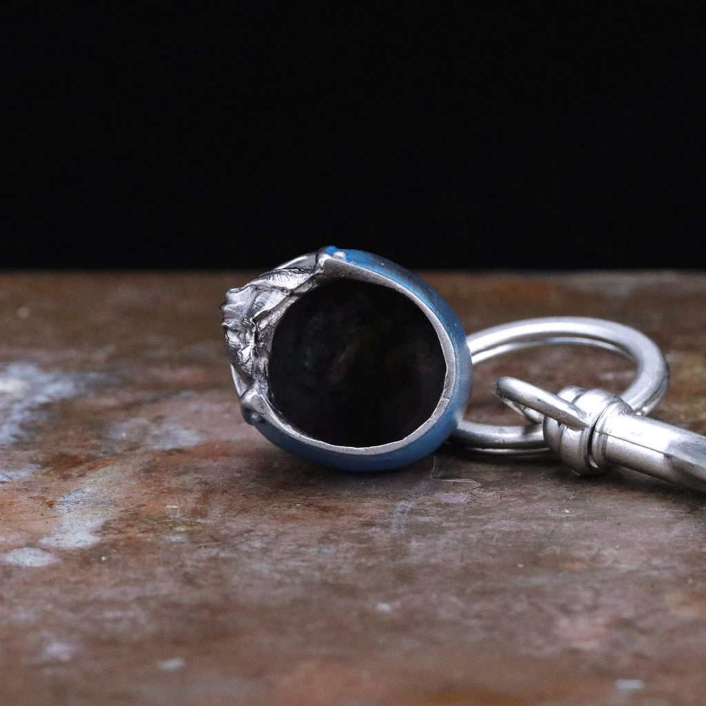 【Silver Monsters】台灣職人手作 KOPO METAL 動物安全帽鑰匙圈有耳朵 法鬥