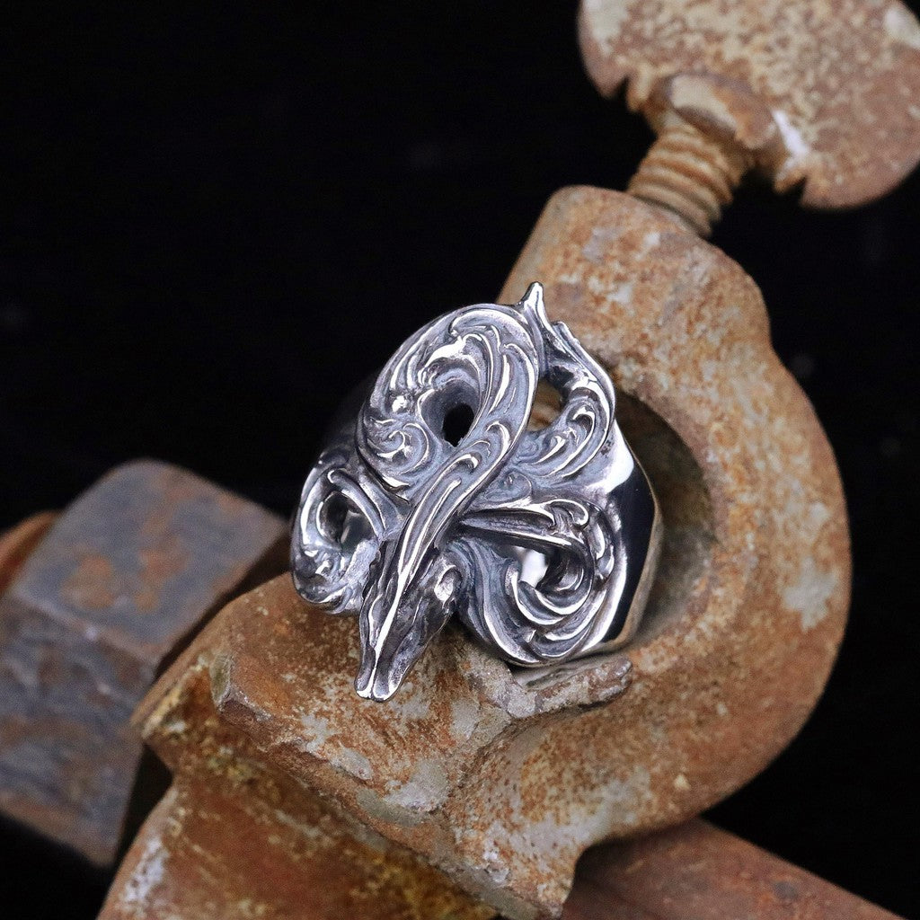 【Silver Monsters】日本一級神牌Loud Style Design 細緻雕刻 原創歌德風唐草蛇 戒指
