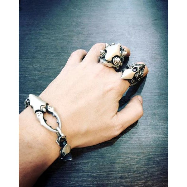 【Silver Monsters】日本Glam Scale 機甲王 機甲蟹夾手鍊