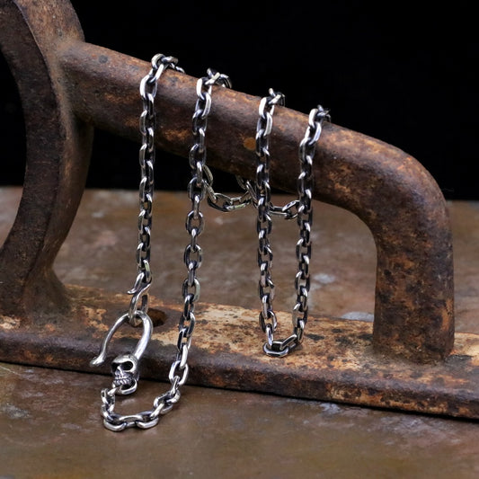 【Silver Monsters】日本一線神牌 Loud Style Design Ju-Zo 骷髏長勾造型 純銀角鍊