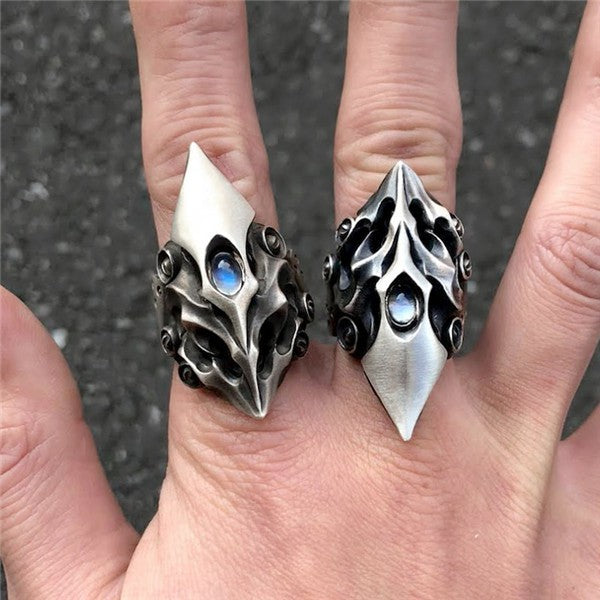 【Silver Monsters】日本前衛宗師Glam Scale 機甲王 經典爆款 鑲石機甲戒指