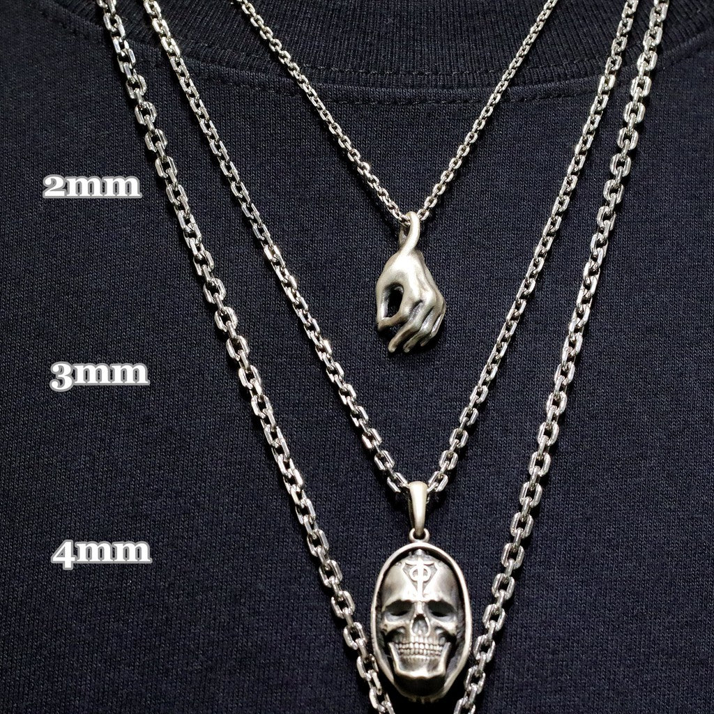 【Silver Monsters】SMS獨家特製 3mm C扣六角稜鍊 925銀 純銀項鍊