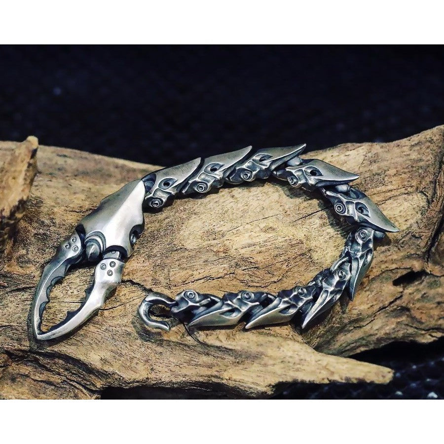 【Silver Monsters】日本Glam Scale 機甲王 機甲蟹夾手鍊