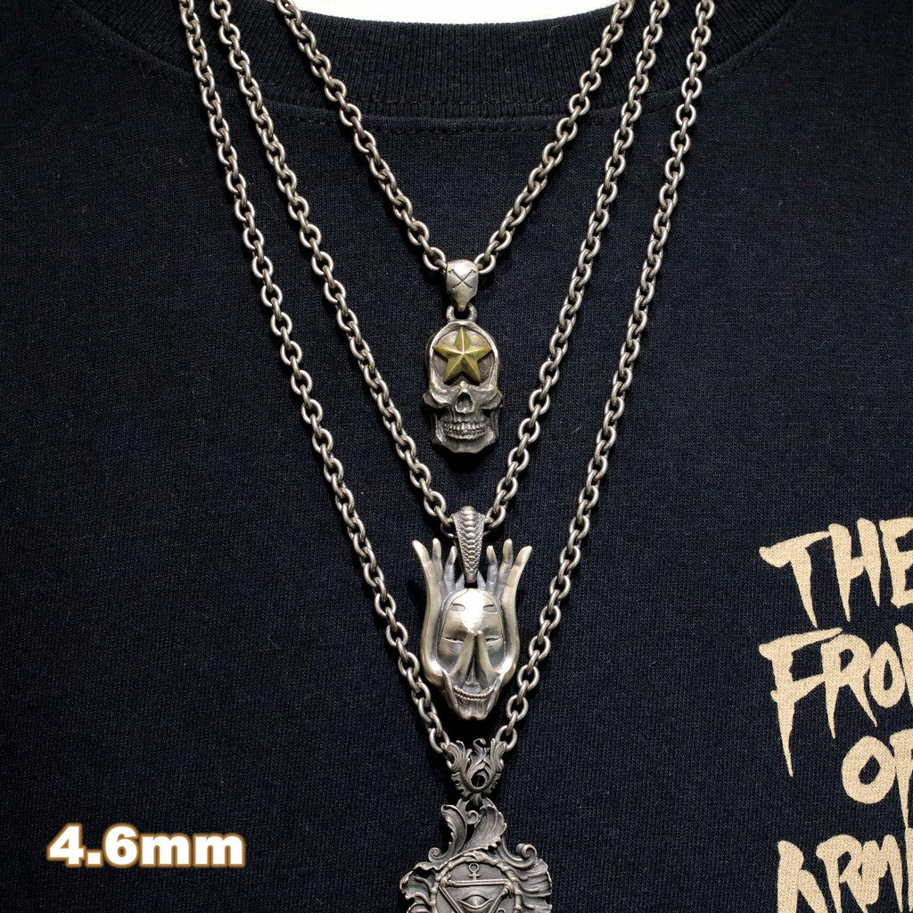 【Silver Monsters】4.6mm 手工作舊 C扣太丸鏈 SMS獨家特製 925銀 純銀項鍊