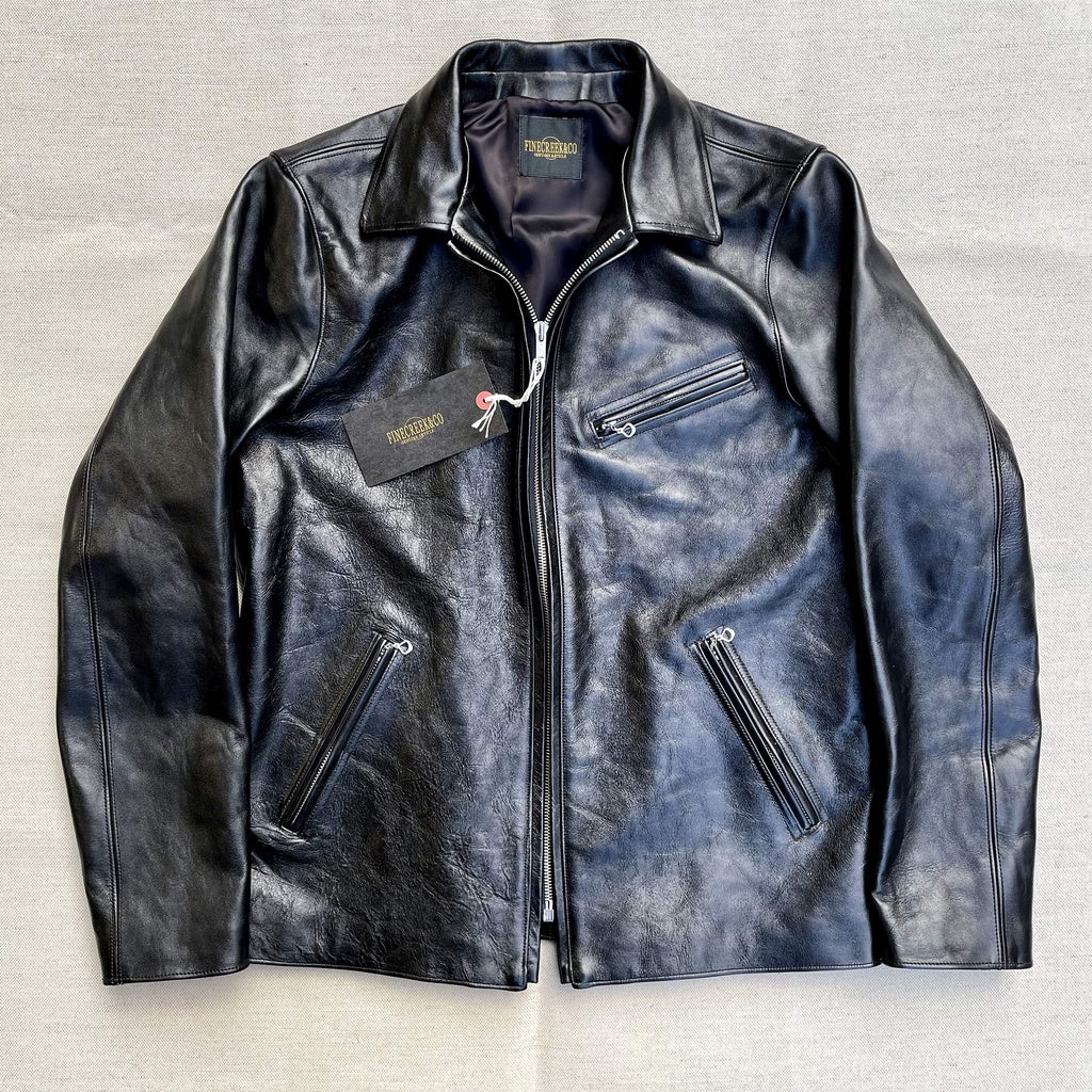 【Silver Monsters】日本Fine Creek Leathers 茶芯馬皮 Alonzo直拉翻領馬皮夾克