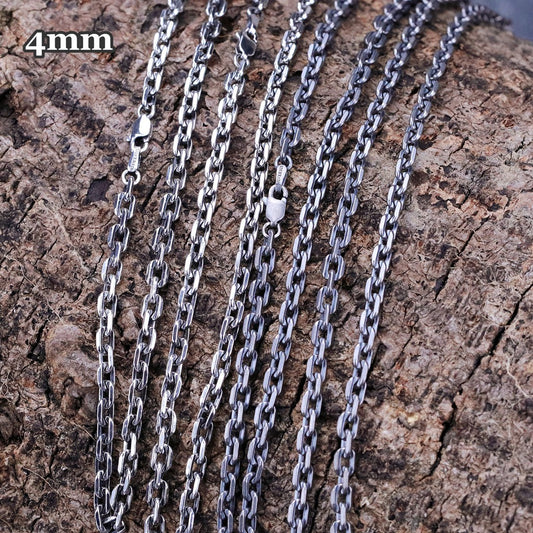 【Silver Monsters】SMS獨家特製 4mm C扣六角稜鍊 925銀 純銀項鍊