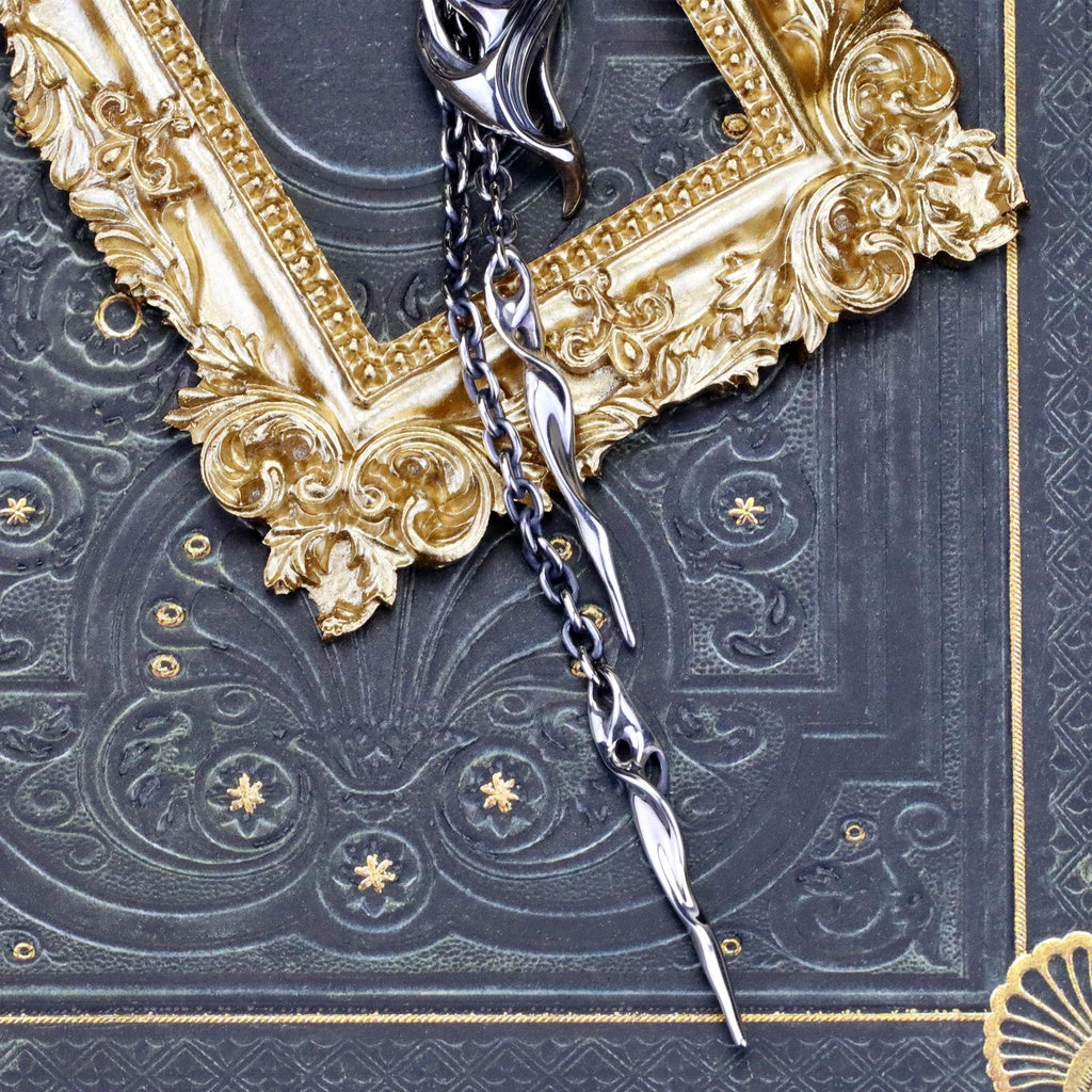 【Silver Monsters】日本匠級曲線異形 Ability Normal 特鑲藍晶石 純銀流蘇曲線 吊墜