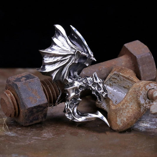 【Silver Monsters】日本前衛宗師Glam Scale 機甲王 手作銀翼風蝕 MANA飛龍 吊墜