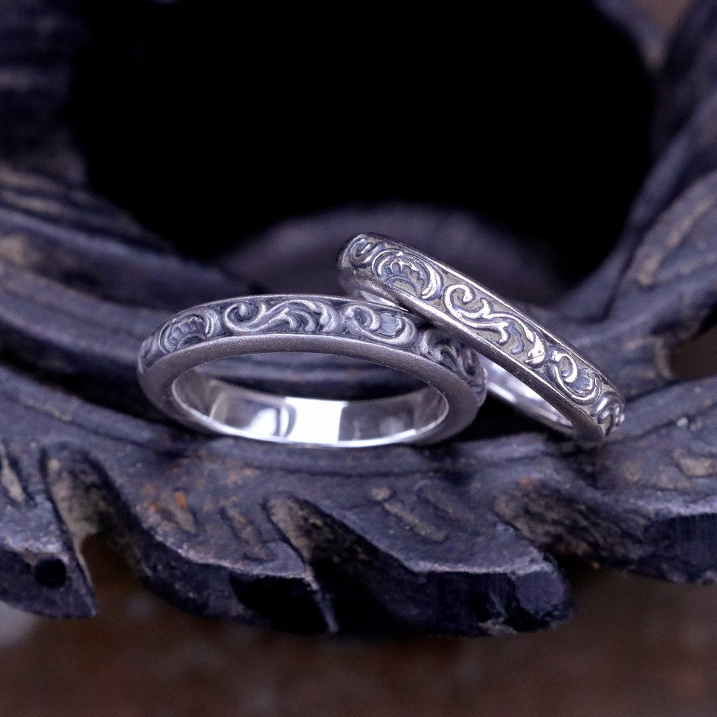 【Silver Monsters】日本暗系古典狂潮 Superbia  洛可可5 火熱暢銷 古典唐草 純銀戒指