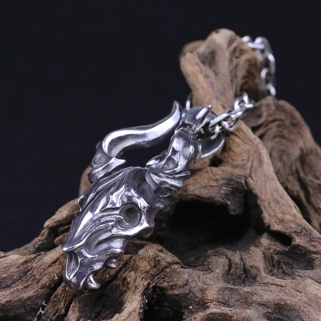 【Silver Monsters】日本Glam Scale 機甲王 惡魔羊角吊墜
