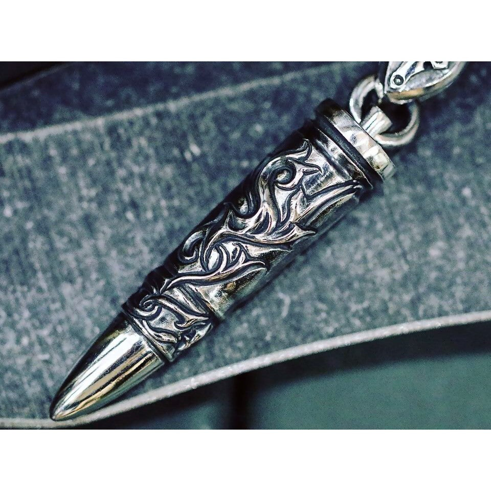 【Silver Monsters】日本前衛宗師 Glam Scale 機甲王 雕花滅魔銀彈 純銀子彈 純銀吊墜