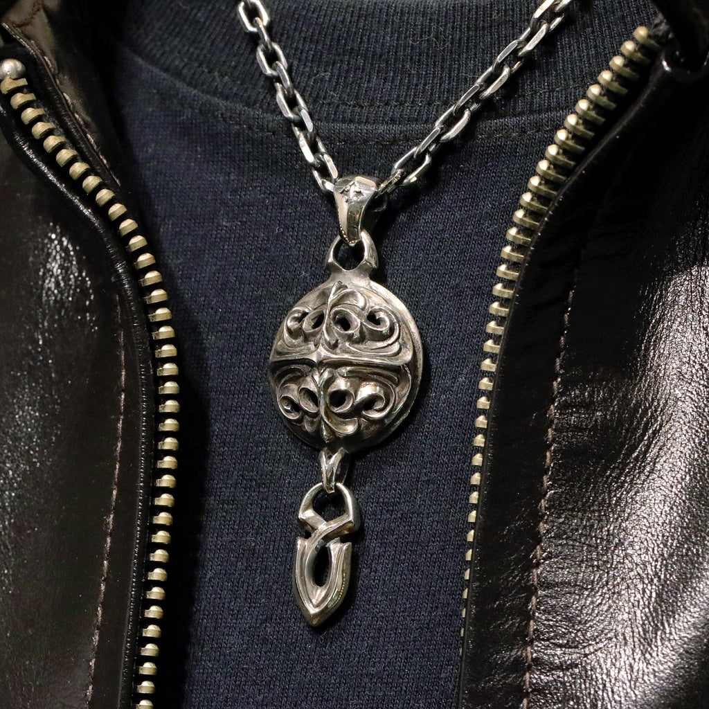 【Silver Monsters】日本一級神牌 Loud Style Design 歌德雕花盾&無限箭矢 純銀項鍊