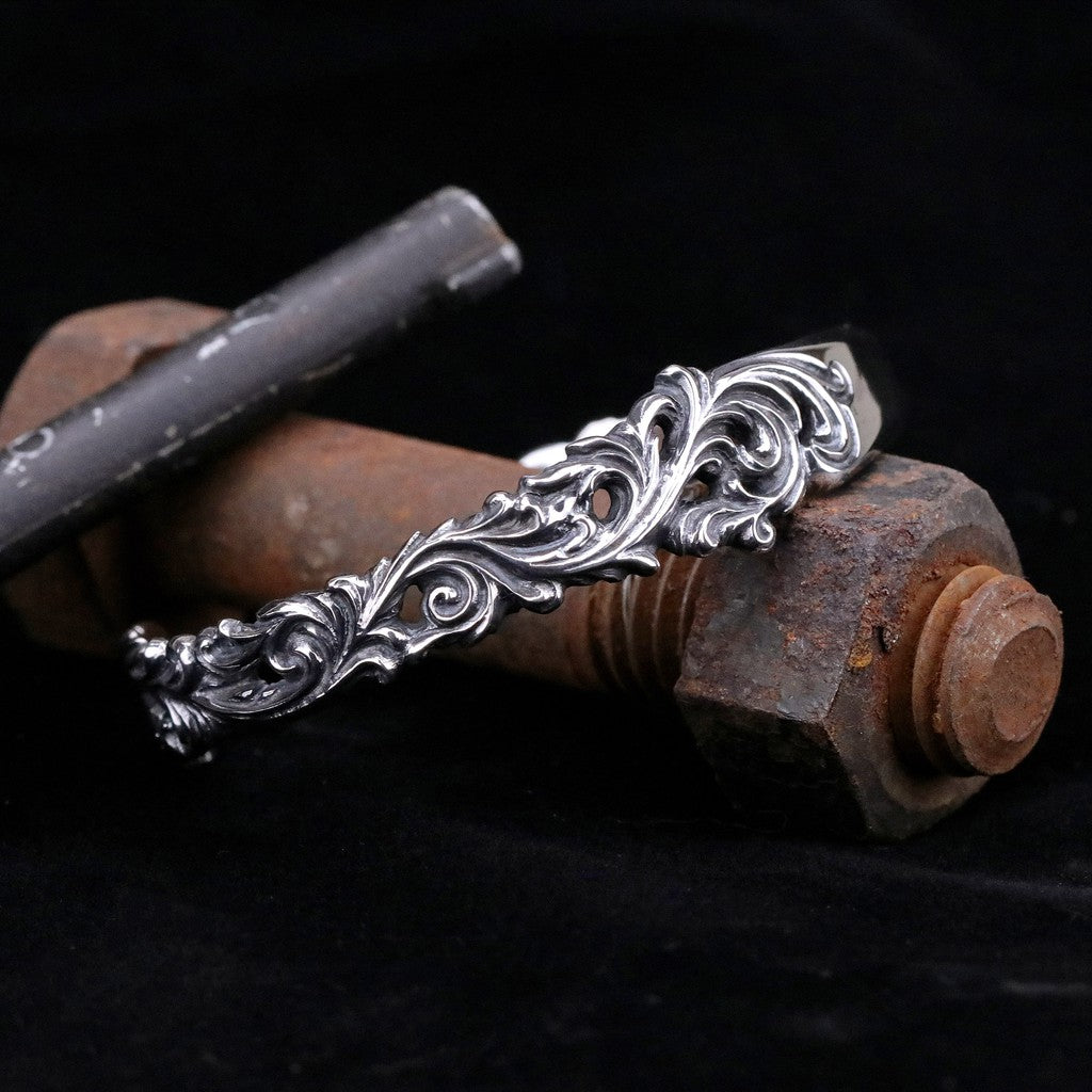 【Silver Monsters】日本一級神牌Loud Style Design 原創手作半鏡面 哥德雕花 純銀手環