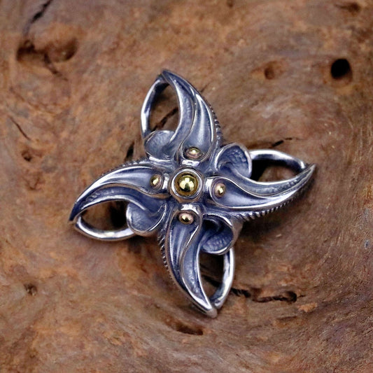 【Silver Monsters】日本匠級 曲線異形 Ability Normal 原創設計 手裡劍形 墜飾 吊墜