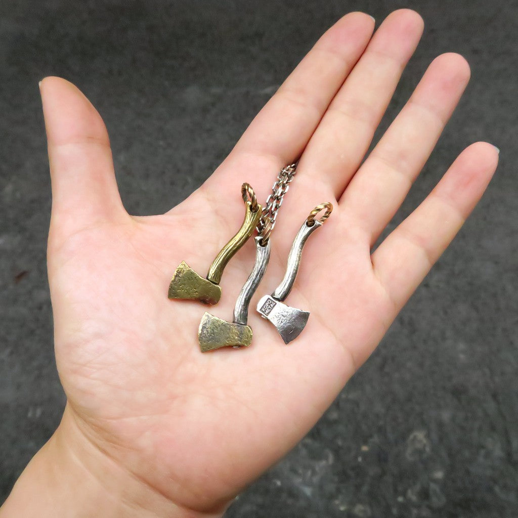 【Silver Monsters】台灣職人手作KOPO METAL 立體做舊 銀/銅小斧頭 墜子 吊墜
