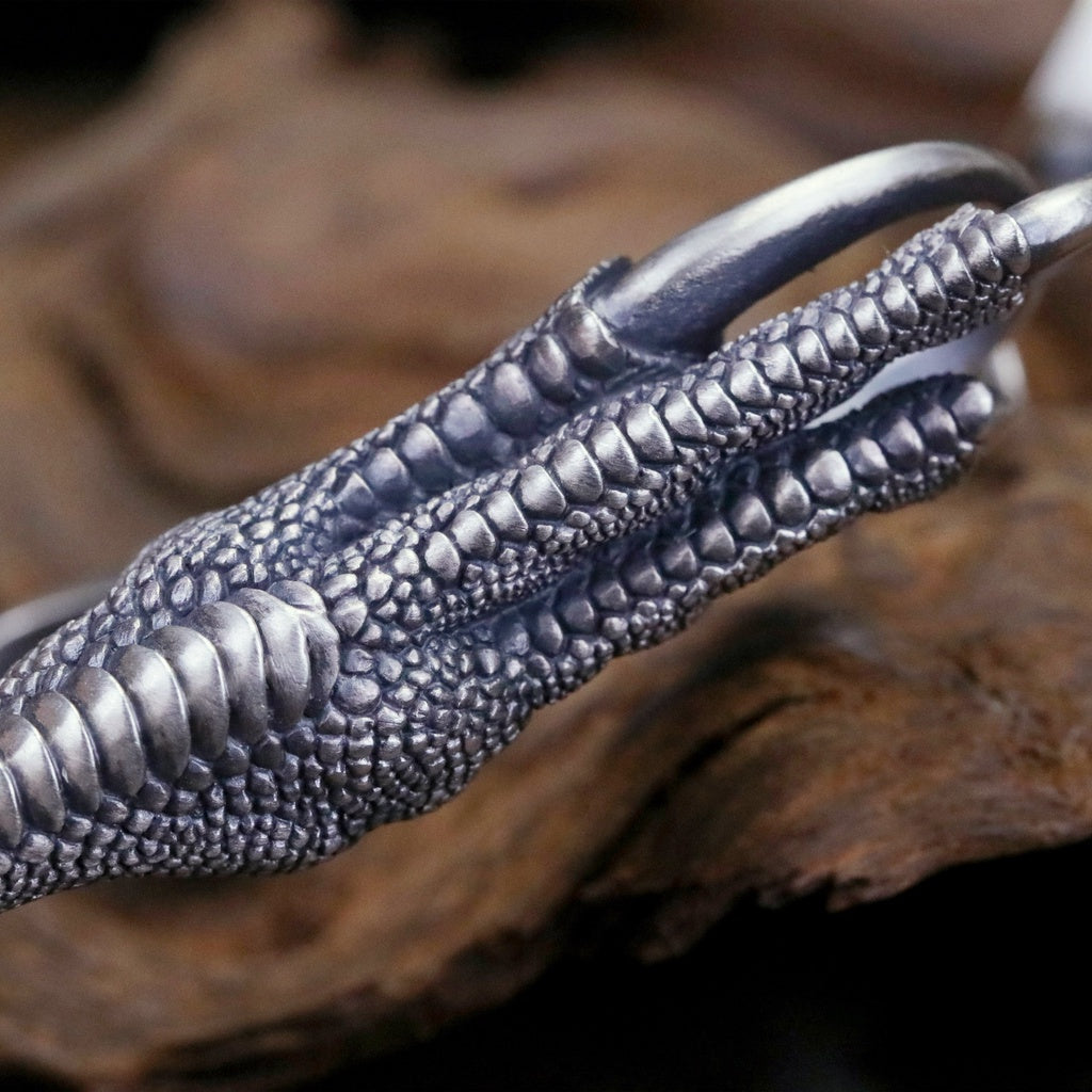 【Silver Monsters】日本雕畫雙絕 Dual Flow 細緻雕工 「爪の花」全尺寸純銀 吊墜