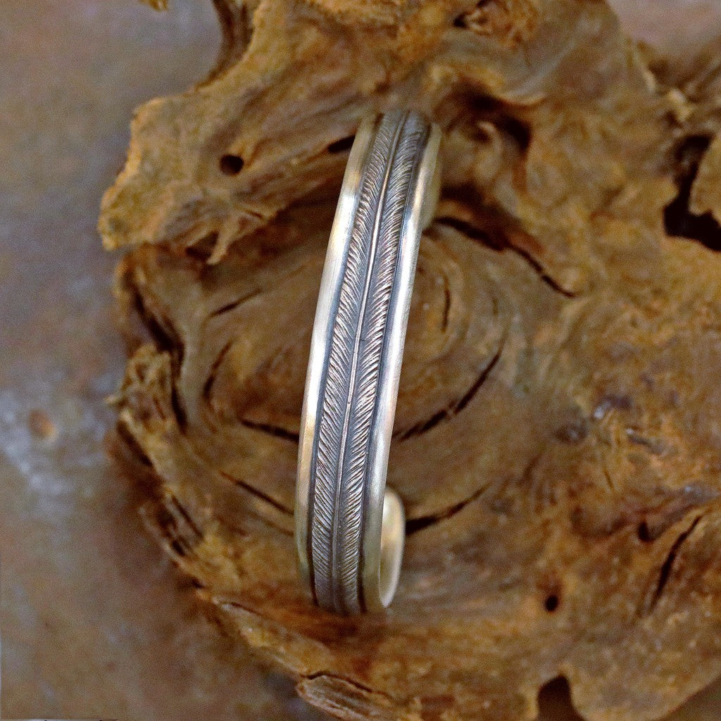 【Silver Monsters】日本雕畫雙絕 Dual Flow 杉山『羽』爆款手環 純銀手環