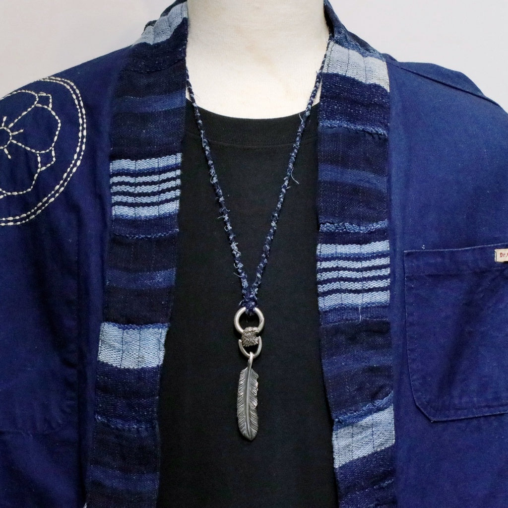 【Silver Monsters】日本Old Industrial 匠人手工編織 靛藍古布繩 正老布編繩 項鍊