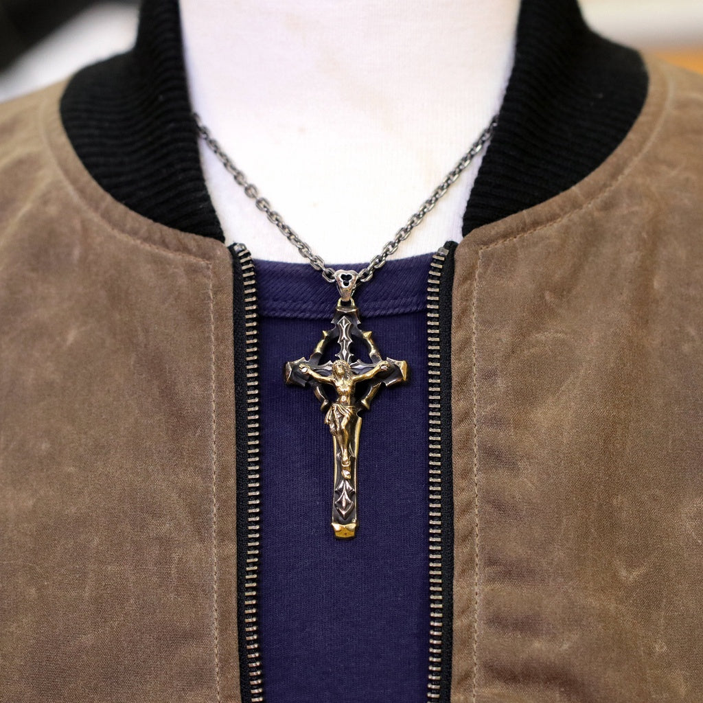 【Silver Monsters】日本一級神牌 Loud Style Design 原創聖光救贖 銀銅鑲嵌 十字吊墜