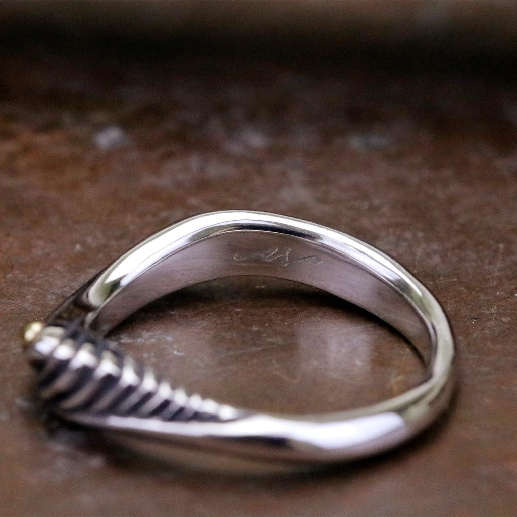 【Silver Monsters】日本手作 曲線異形 Ability Normal VR-47銀銅鑲嵌原創銀飾戒指