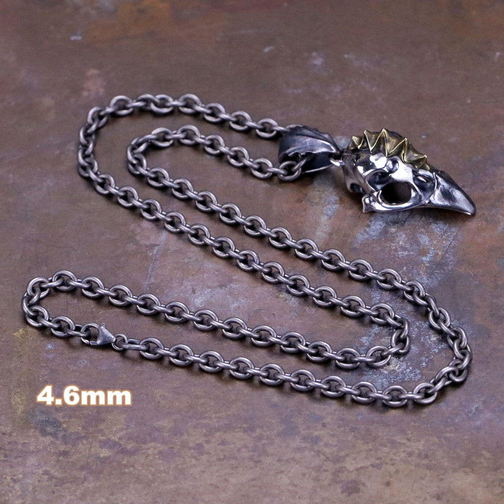 【Silver Monsters】4.6mm 手工作舊 C扣太丸鏈 SMS獨家特製 925銀 純銀項鍊