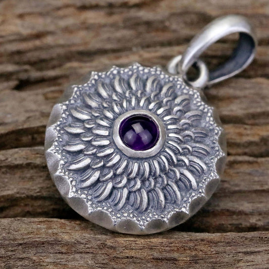 【Silver Monsters】日本雕畫雙絕 Dual Flow 細緻雕工 銜尾蛇系列 紫晶龍鱗 純銀大吊墜