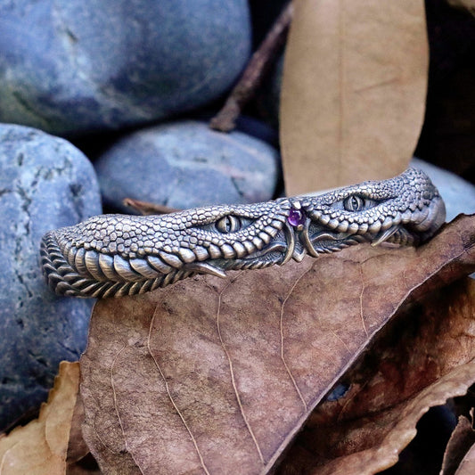 【Silver Monsters】日本雕畫雙絕 Dual Flow 細緻雕工 OROCHI "蛇魔"原創設計 手環