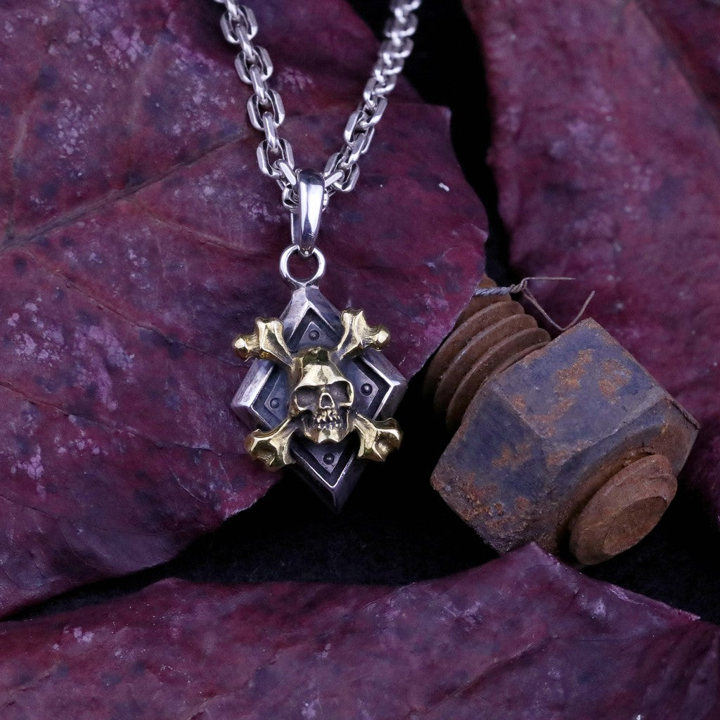 【Silver Monsters】日本一線神牌Loud Style Design 銀銅鑲嵌骷髏墜飾 (絕版品)