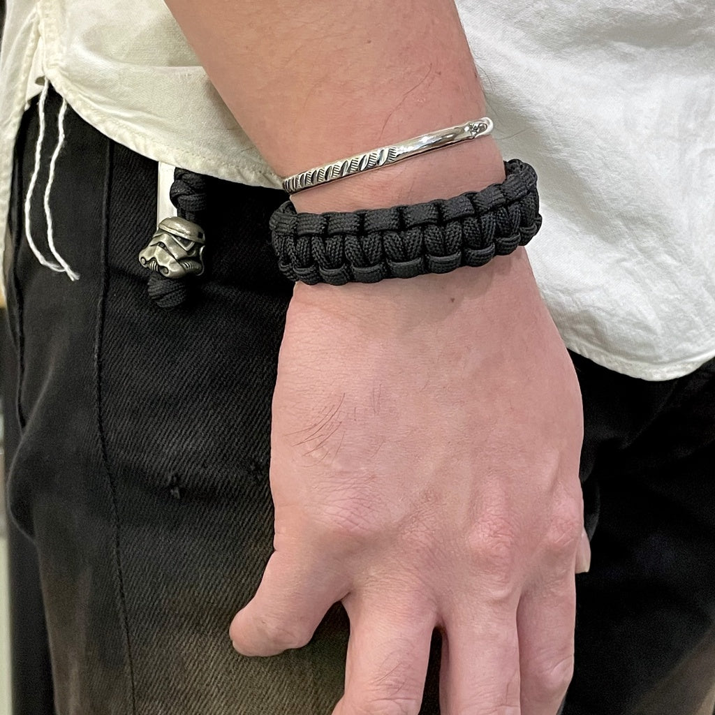 【Silver Monsters】日本知名老牌 North Works 職人手打 太陽圖騰打印 純銀手環