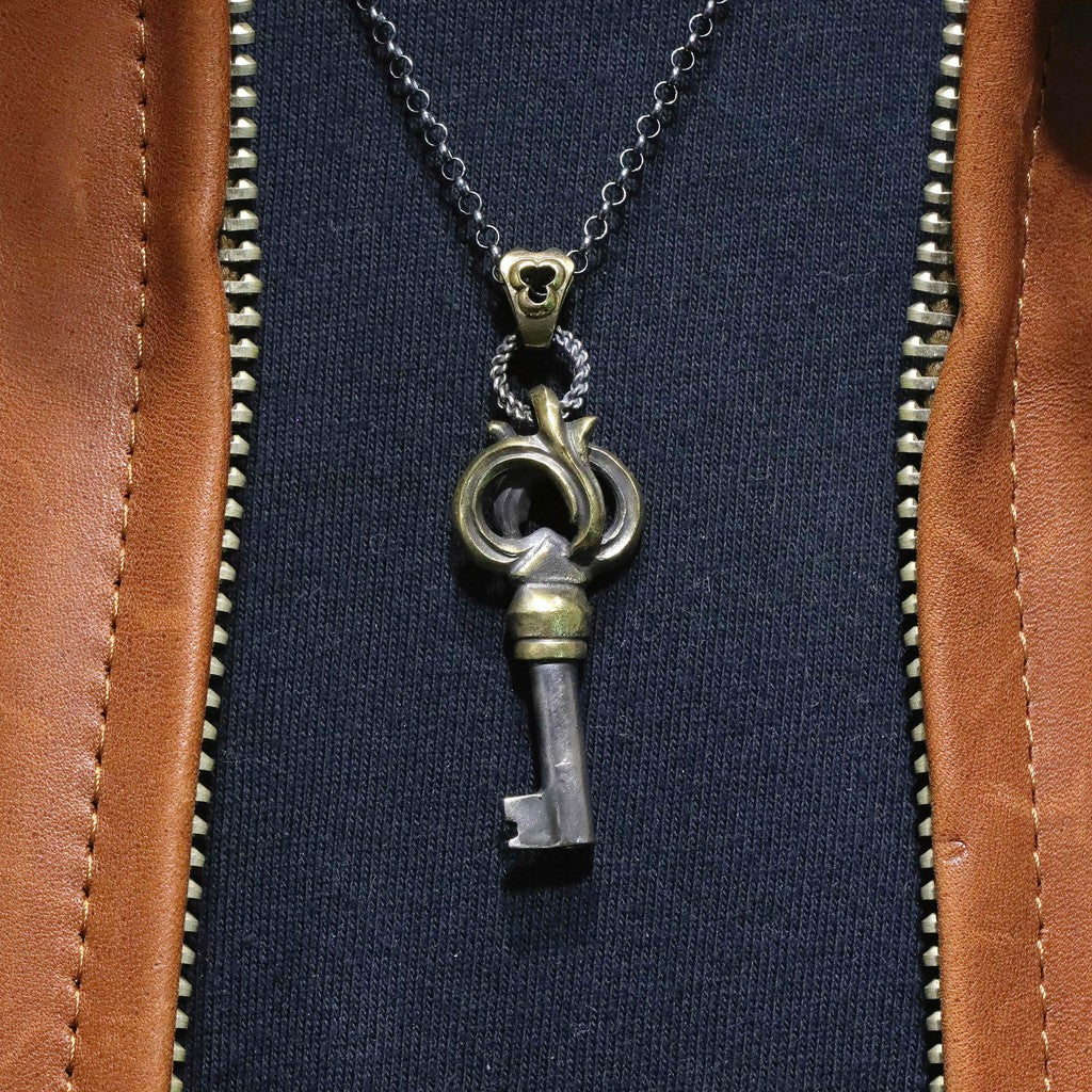【Silver Monsters】日本一級神牌Loud Style Design "adapt" 銀銅鑲嵌舊化鑰匙項鍊