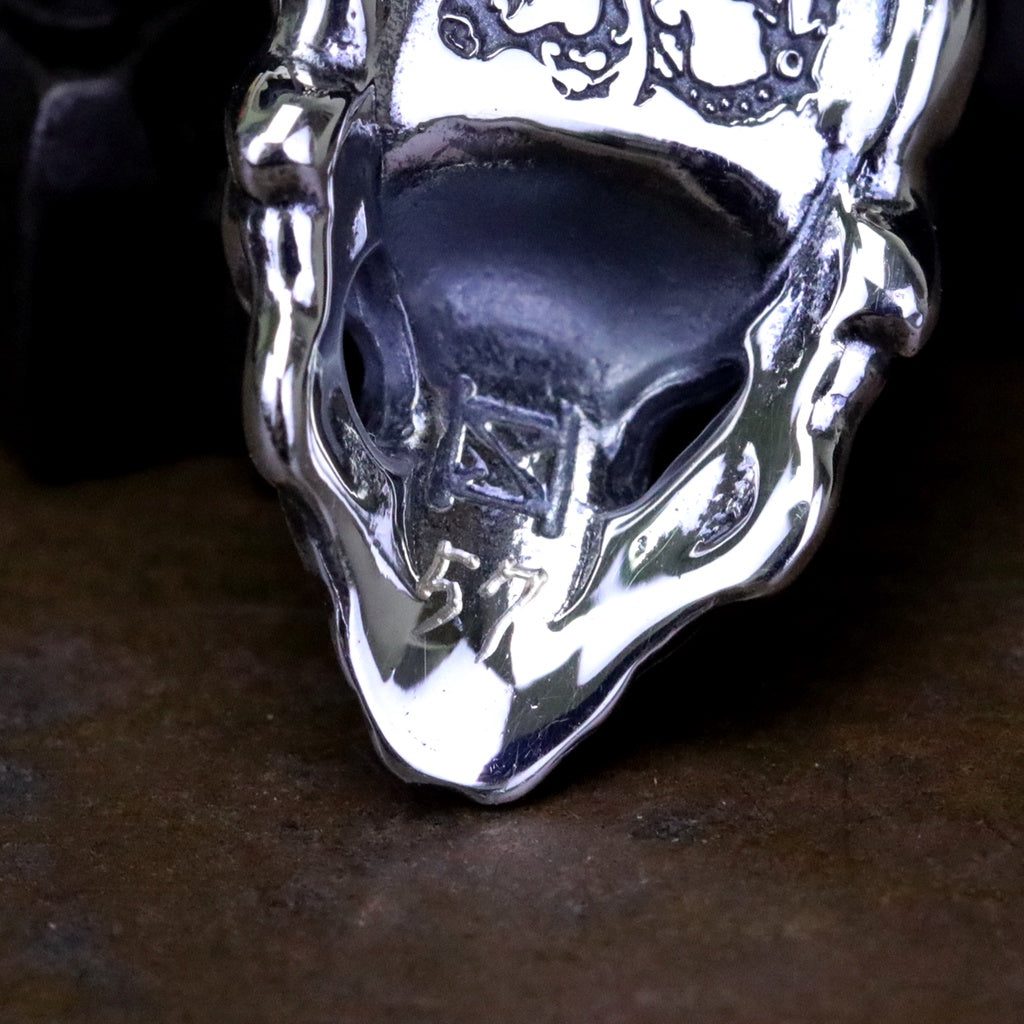 日本幻獸異骸 Strange Freak Designs 原創設計 20週年限量紀念版 半臉獨角骷髏 純銀吊墜