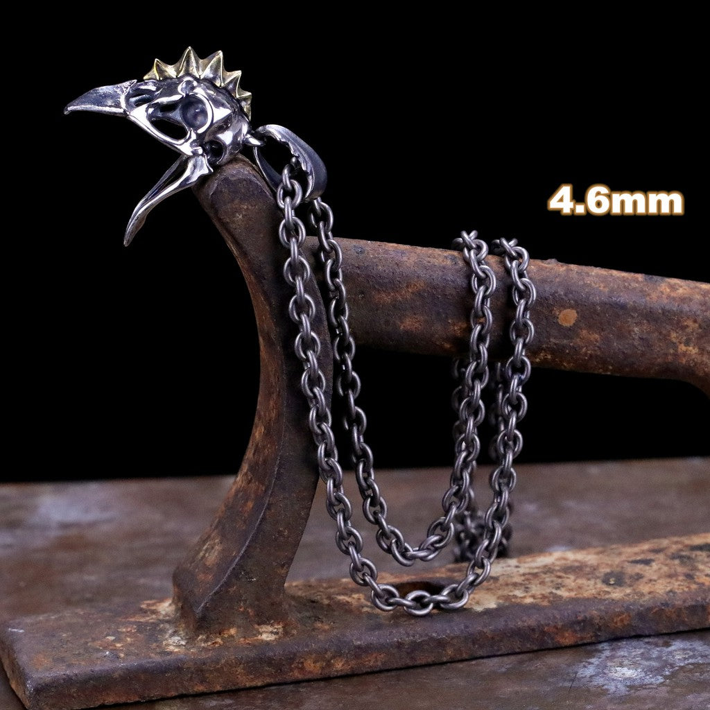 【Silver Monsters】4.6mm 手工作舊 C扣太丸鏈 SMS獨家特製 925銀 純銀項鍊
