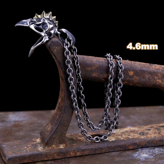 【Silver Monsters】4.6mm 手工作舊 C扣太丸鏈 SMS獨家特製 925銀 純銀項鍊