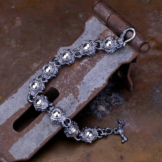 【Silver Monsters】日本新銳手作 Nil:GRAVE 特約品牌 雙面雕「蛇目」超厚實 純銀手鍊