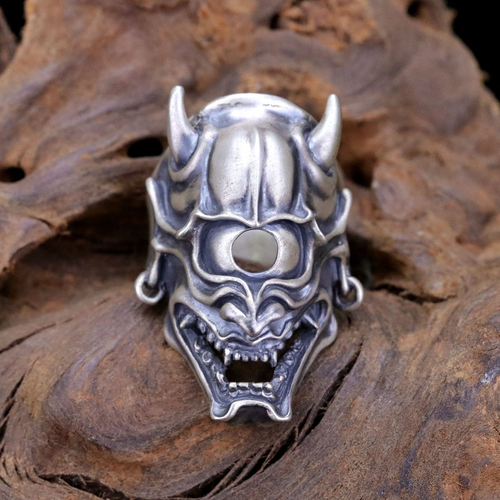 【Silver Monsters】日本雕畫雙絕 Dual Flow 細緻雕工 獨目般若 "眼力" 戒指