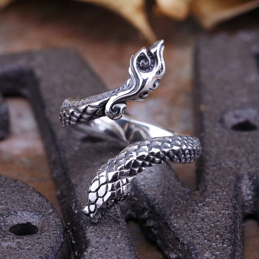 【Silver Monsters】日本新銳 avatara 細緻手作 -Naga- 那伽蛇神 純銀細戒