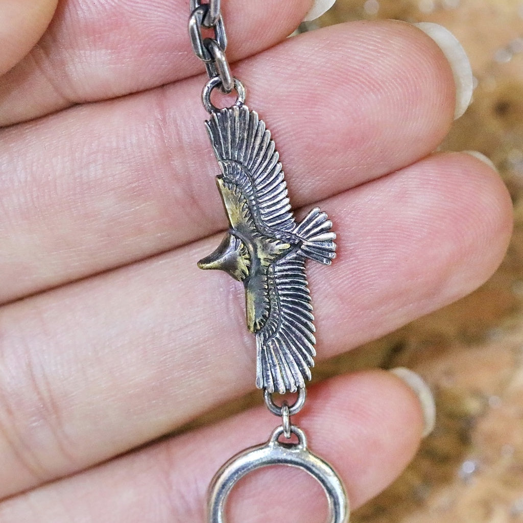 【Silver Monsters】SMS獨家特製 T扣六角稜鏈 豪華小鷹升級款 925銀 純銀項鍊 角鍊