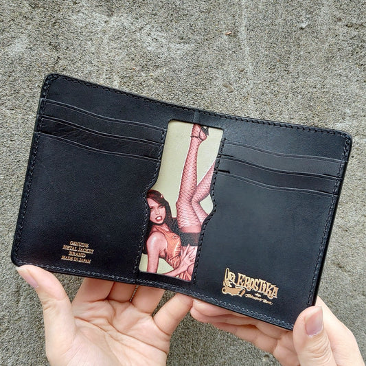 【Silver Monsters】日本情色藝術家RJB Erostika x Metal Jacket聯名 牛皮革短夾