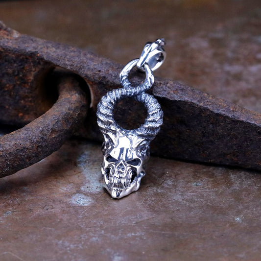 【Silver Monsters】幻獸異骸日本Strange Freak Designs 羊角惡魔骷髏 純銀吊墜