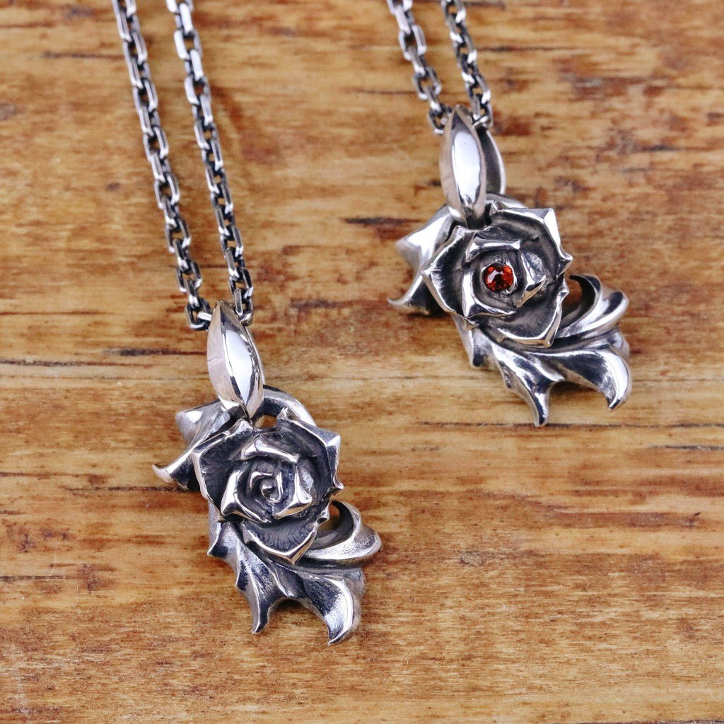 【Silver Monsters】日本Glam Scale 機甲王 "EN-009" 薔薇花 純銀項鍊