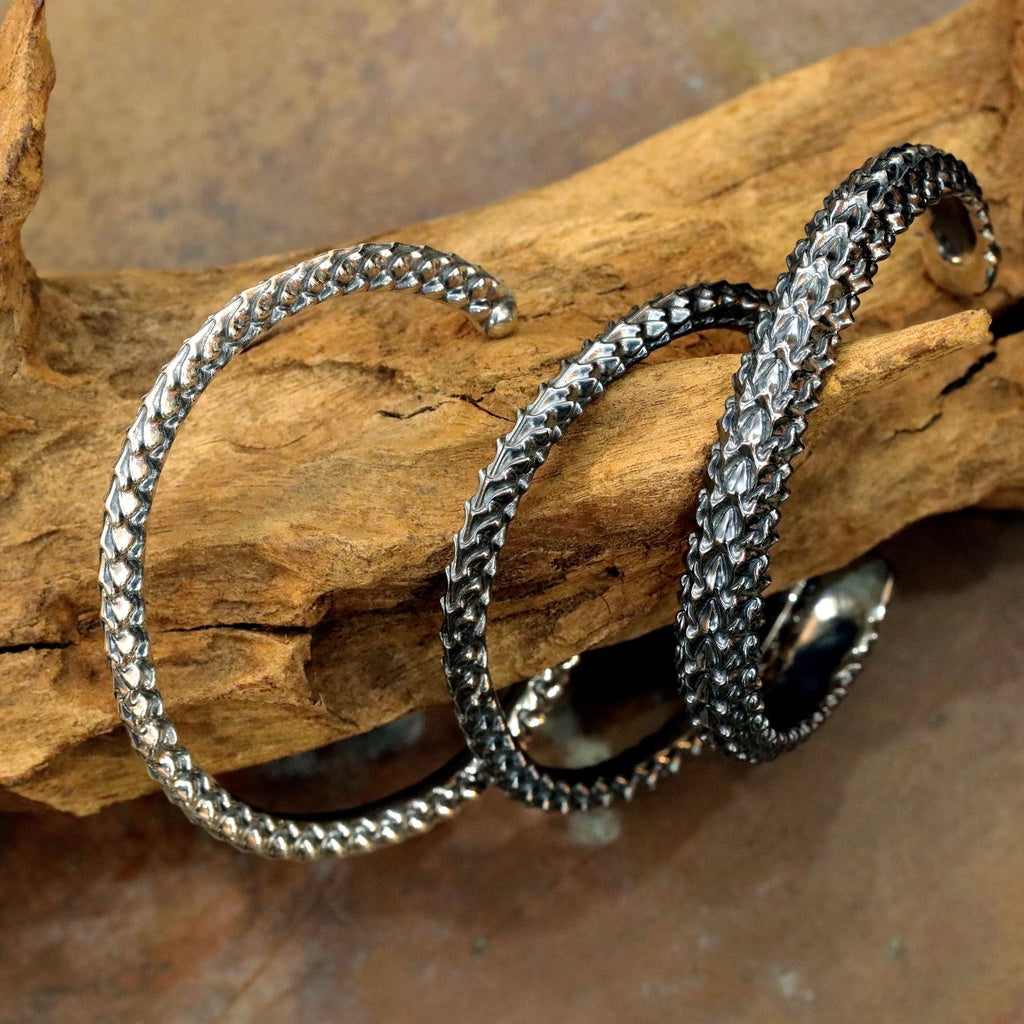 【Silver Monsters】百搭新時尚 日本Strange Freak Designs 純銀原創 脊骨手鐲 細版