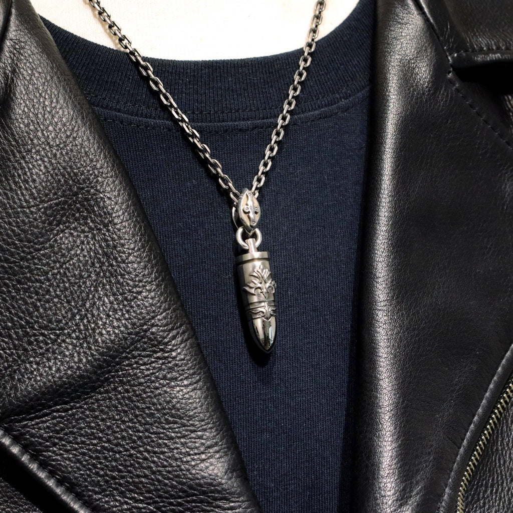 【Silver Monsters】前衛宗師 日本 Glam Scale 機甲王"6T-013" 新雕花滅魔銀彈 吊墜