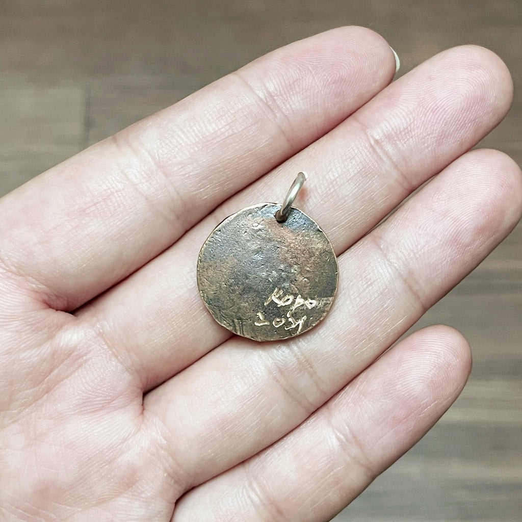 【Silver Monsters】台灣職人手作 KOPO METAL 手鍛銅月 芒刻精雕 孤狼嘯月S 原創吊墜