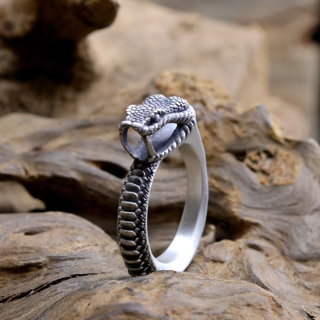 【Silver Monsters】日本雕畫雙絕 Dual Flow 手作新品 原創銜尾蛇兩用 純銀戒指 吊墜 銀飾