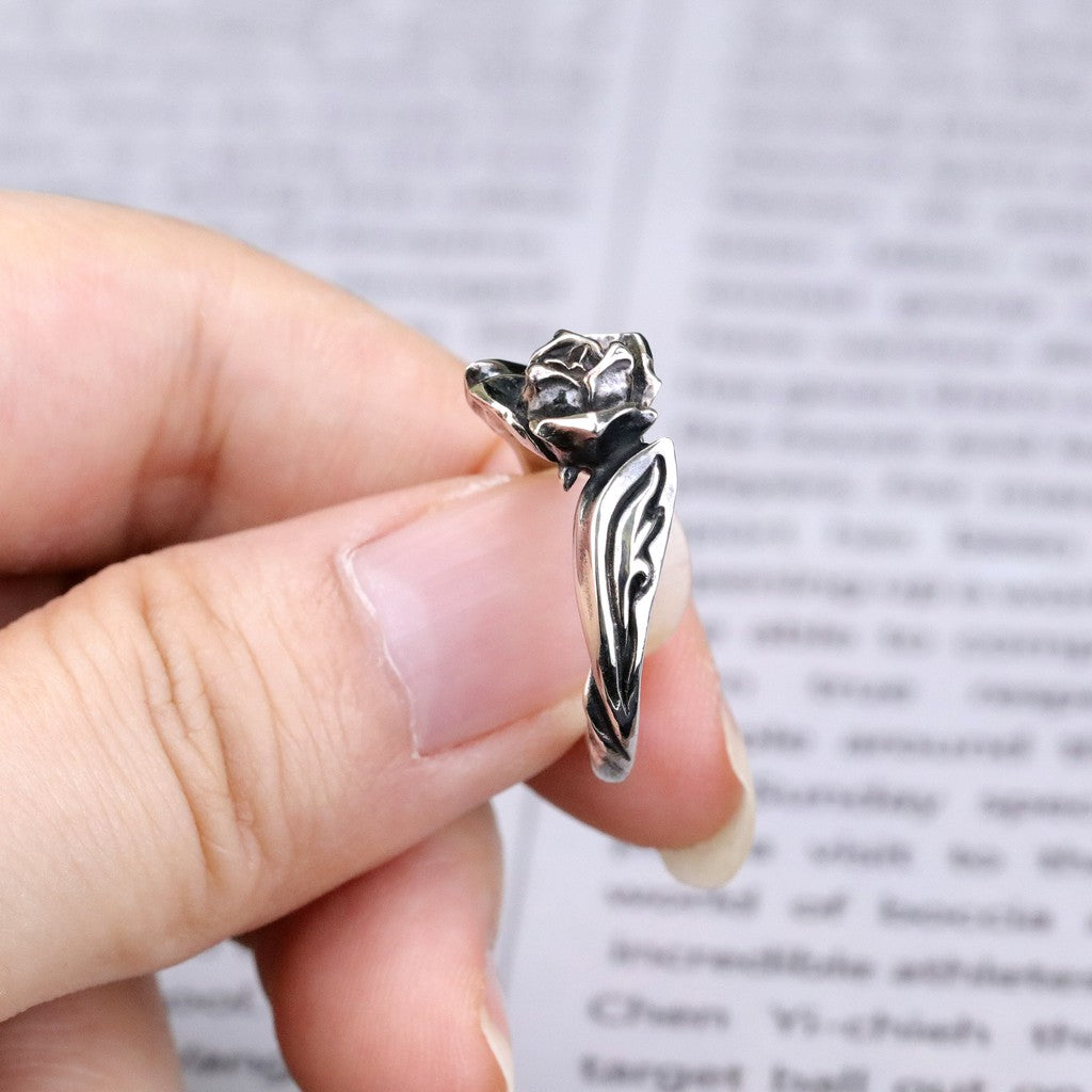 【Silver Monsters】日本Glam Scale 機甲王 Evolver系列 晶化玫瑰純銀戒指