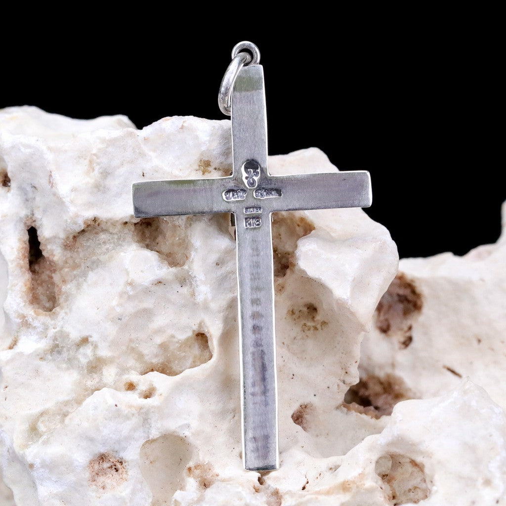 【Silver Monsters】日本NAVAJO名家Dear Blossom 松井手作 18K金貝 手敲十字 墜飾