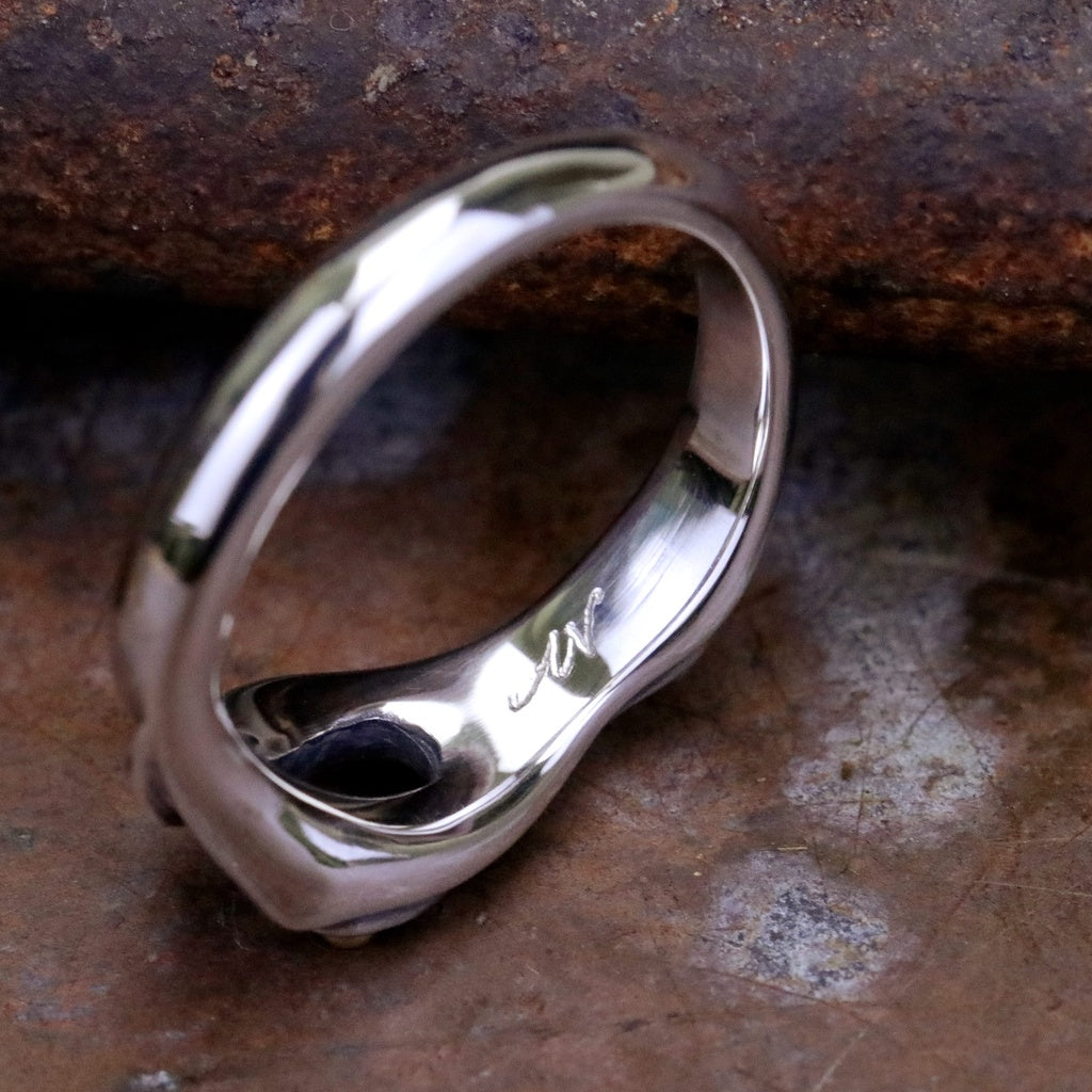 【Silver Monsters】日本手作 曲線異形 Ability Normal VR-48 銀銅鑲嵌 原創銀飾戒指