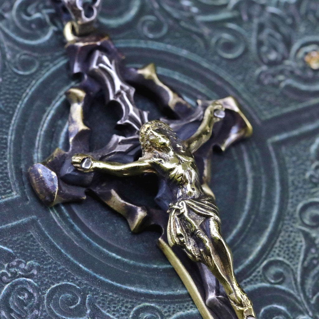 【Silver Monsters】日本一級神牌 Loud Style Design 原創聖光救贖 銀銅鑲嵌 十字吊墜