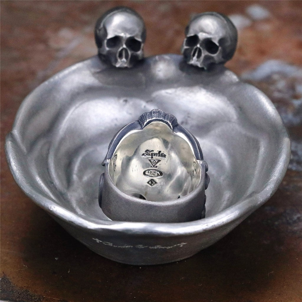 【Silver Monsters】日本暗系古典狂潮 Superbia 雕塑3 原創手做 舊化噴砂 純銀戒指