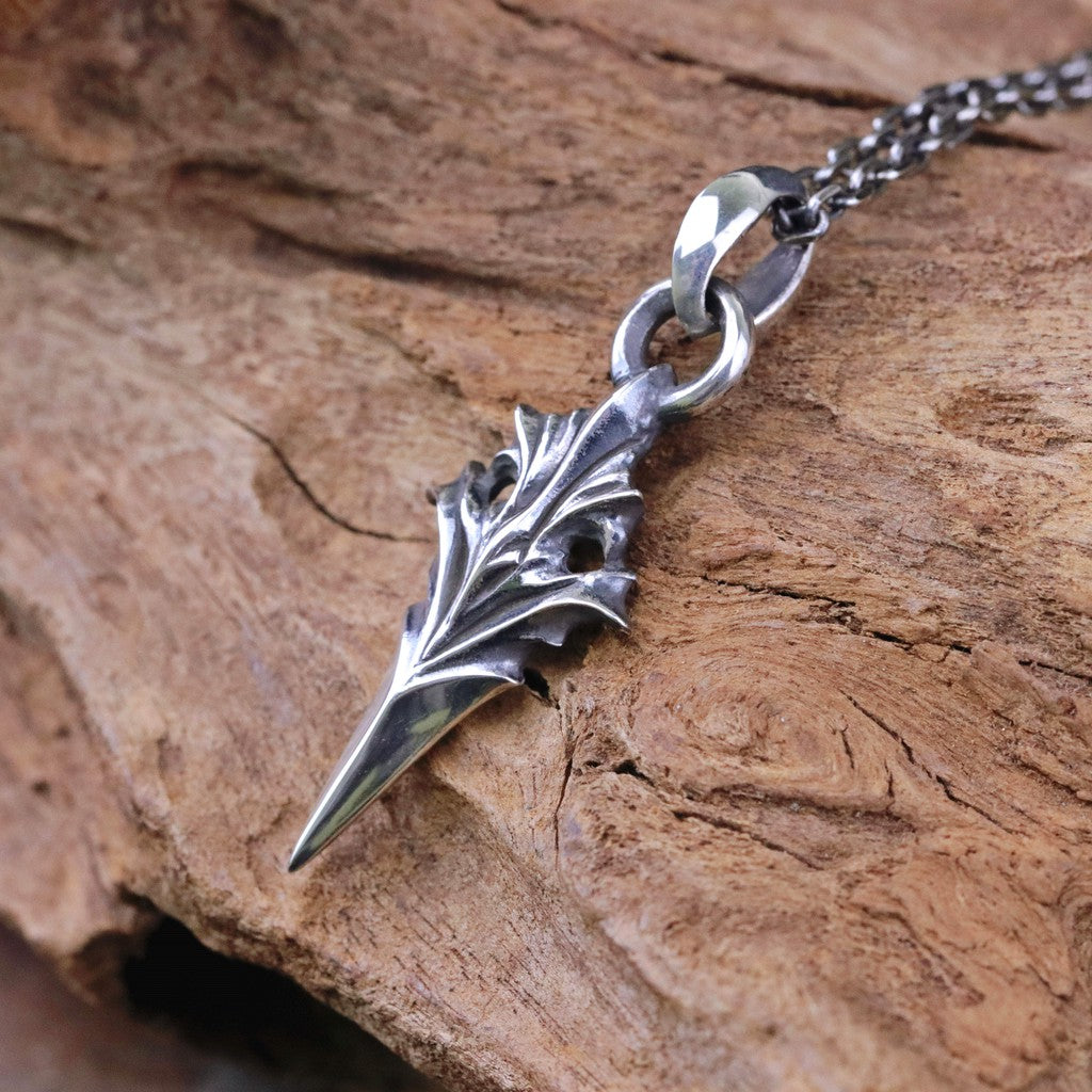 【Silver Monsters】日本Glam Scale 機甲王 雕花小匕 純銀項鍊 (含鏈)